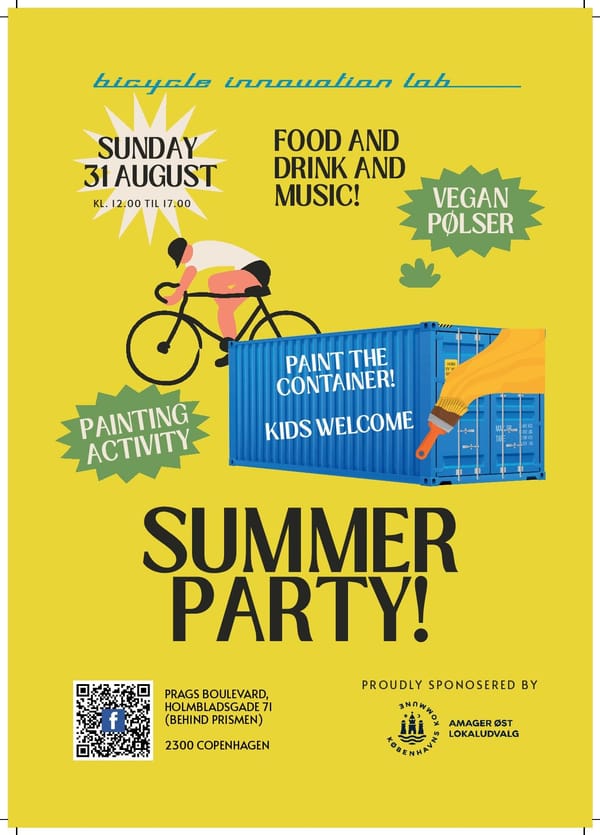 Save the date: Aug 31, Summer Party and Painting the Container!